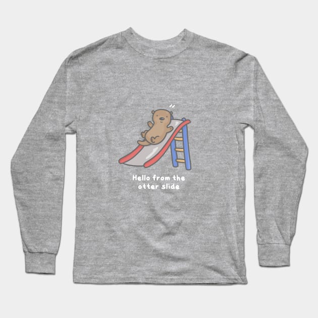 Otterslide Long Sleeve T-Shirt by pbanddoodles